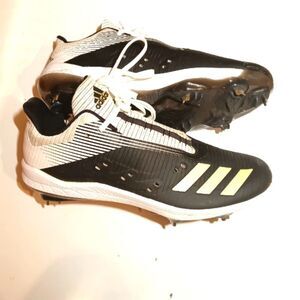 Adidas Adizero Black/White Football Cleats Sz 12